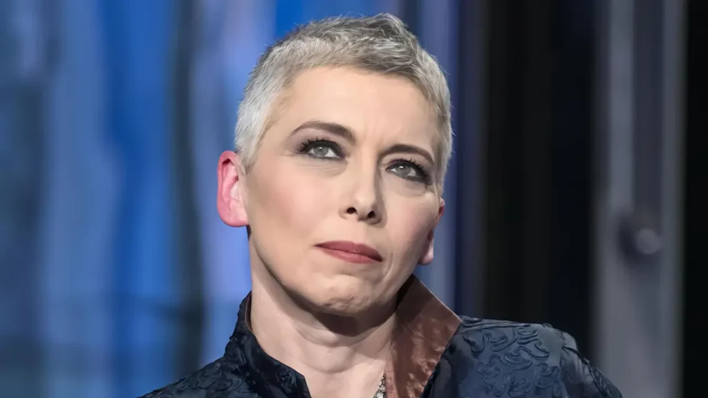 Irene Pivetti in un'udienza di tribunale