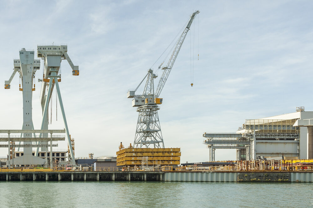 Fincantieri: nave in costruzione