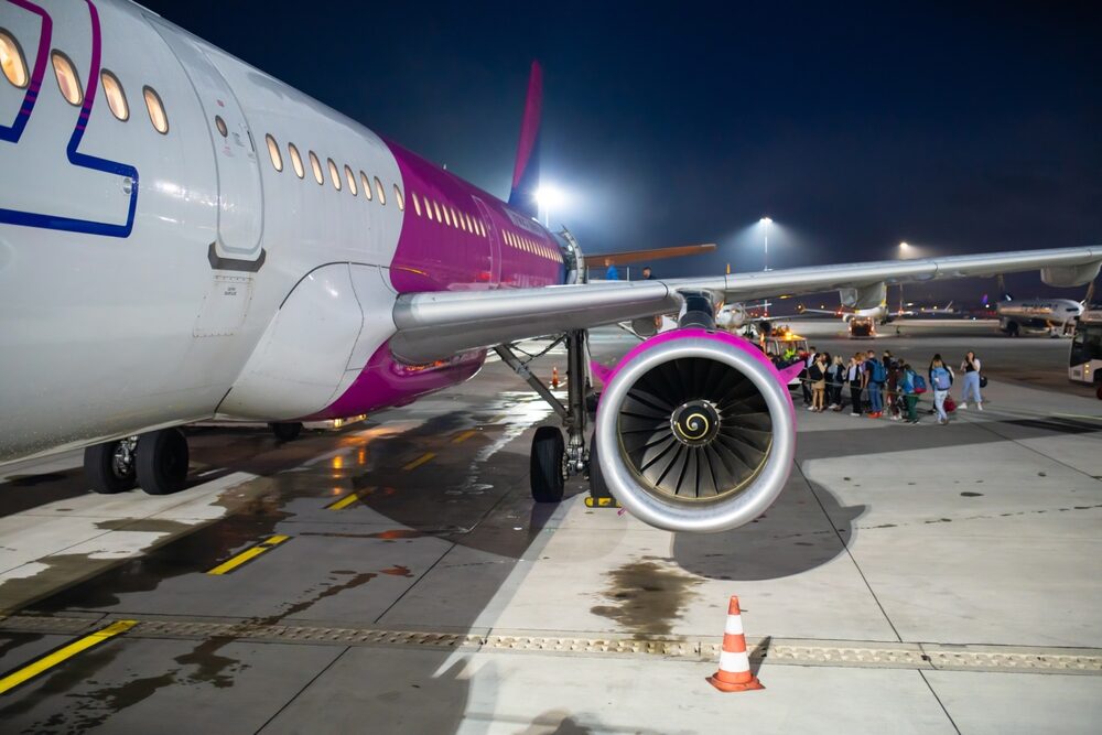 Aereo Wizz Air in volo